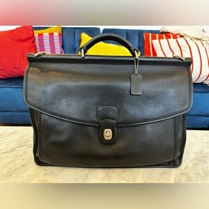 Vintage Coach Beekman Satchel/Briefcase Black Leather